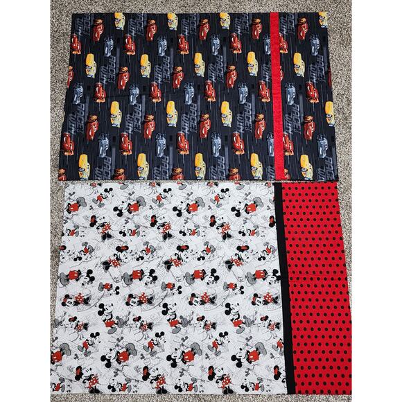 Mickey Mouse & Cars Race Win Standard Pillowcases Boy's Bedroom Kids x2 - Picture 9 of 9